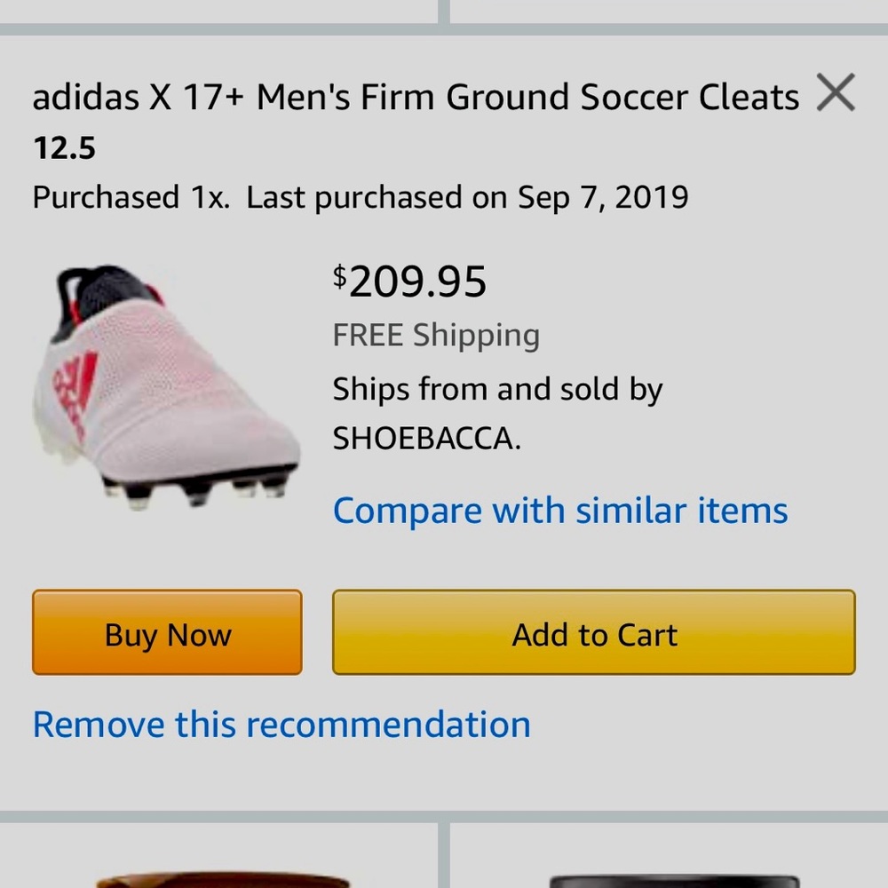 Men’s Adidas soccer cleats